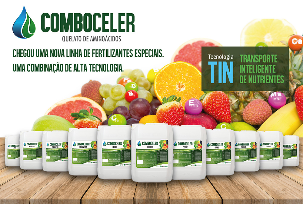 Nutriceler lançaa linha de fertilizantes Comboceler com nutrientes quelatados com aminoácidos e aditivos especiais